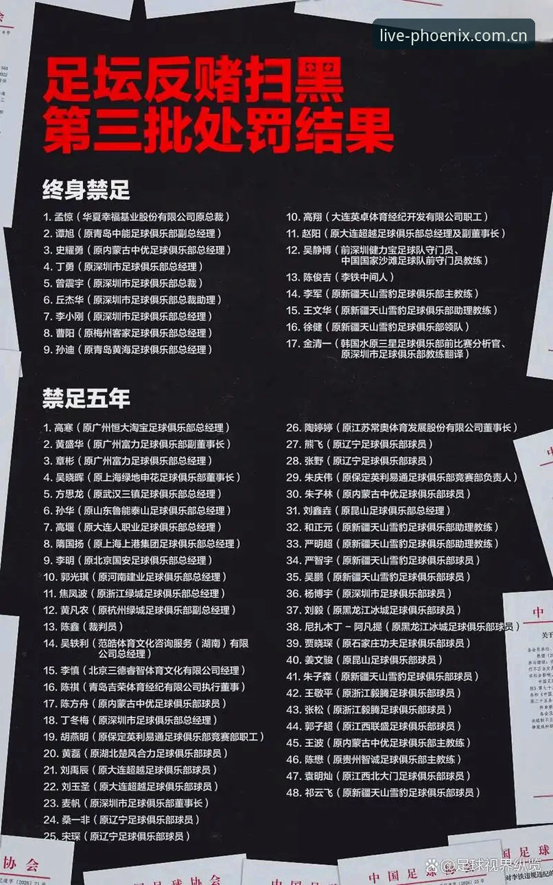 揭秘中国足协第三批禁足名单背后的足球腐败真相